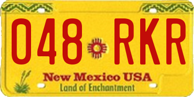 NM license plate 048RKR