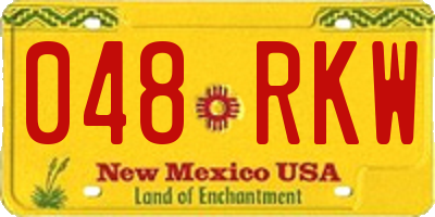 NM license plate 048RKW