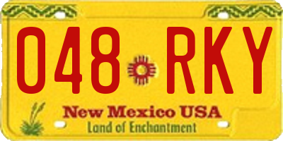 NM license plate 048RKY