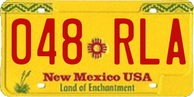 NM license plate 048RLA