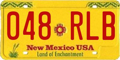 NM license plate 048RLB