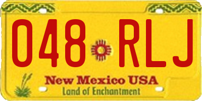 NM license plate 048RLJ