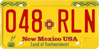 NM license plate 048RLN