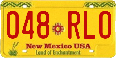 NM license plate 048RLO