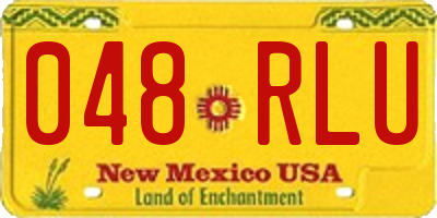 NM license plate 048RLU
