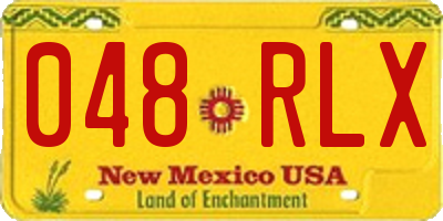 NM license plate 048RLX