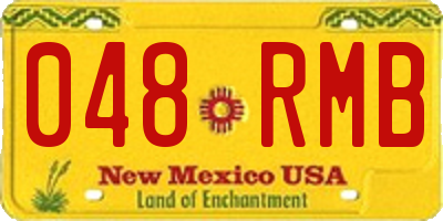 NM license plate 048RMB