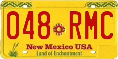 NM license plate 048RMC