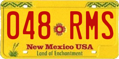 NM license plate 048RMS