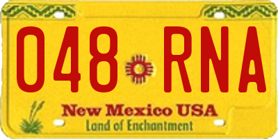 NM license plate 048RNA