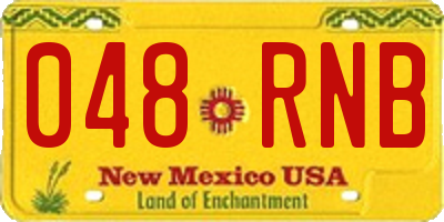 NM license plate 048RNB