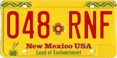 NM license plate 048RNF