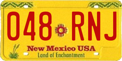 NM license plate 048RNJ