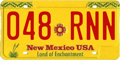 NM license plate 048RNN