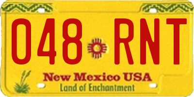 NM license plate 048RNT