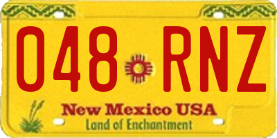 NM license plate 048RNZ