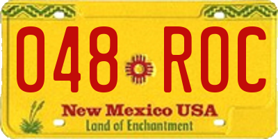 NM license plate 048ROC