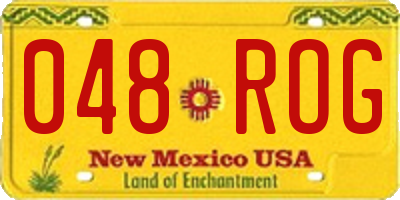 NM license plate 048ROG
