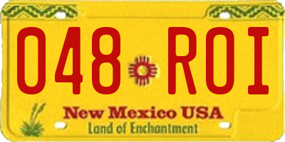 NM license plate 048ROI
