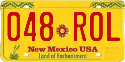 NM license plate 048ROL