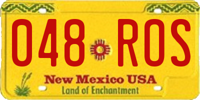 NM license plate 048ROS