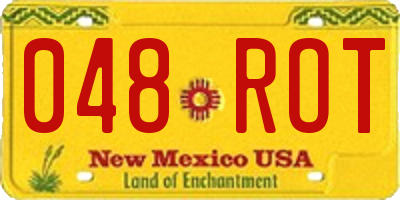 NM license plate 048ROT