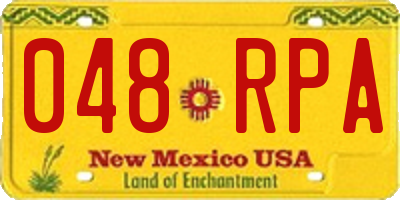 NM license plate 048RPA