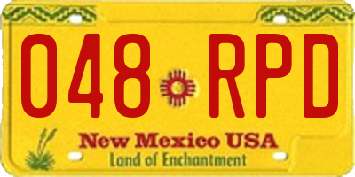NM license plate 048RPD
