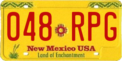 NM license plate 048RPG