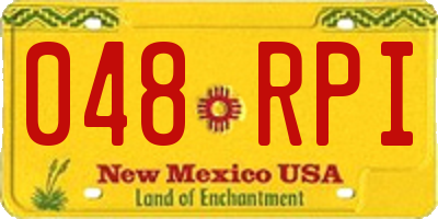 NM license plate 048RPI