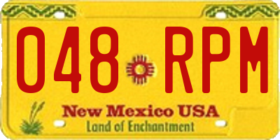 NM license plate 048RPM