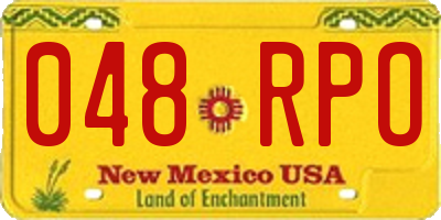 NM license plate 048RPO