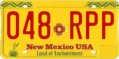 NM license plate 048RPP