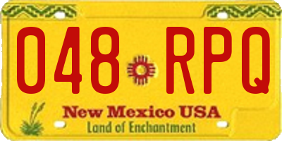 NM license plate 048RPQ
