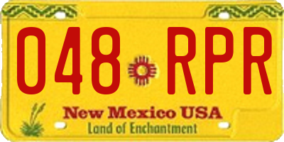 NM license plate 048RPR