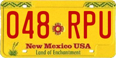 NM license plate 048RPU