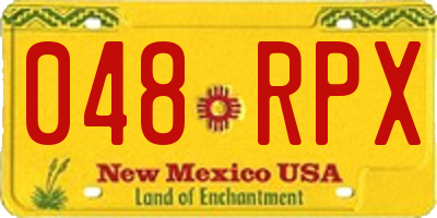 NM license plate 048RPX