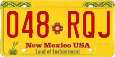NM license plate 048RQJ