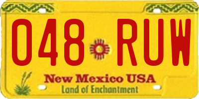 NM license plate 048RUW