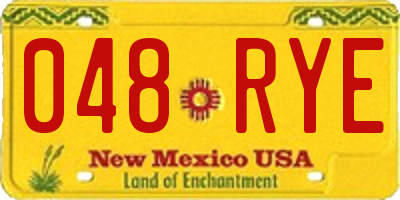 NM license plate 048RYE