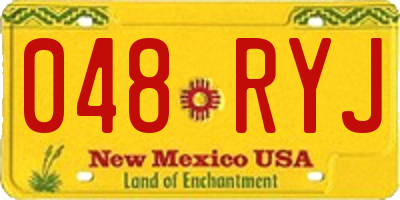 NM license plate 048RYJ