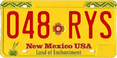 NM license plate 048RYS