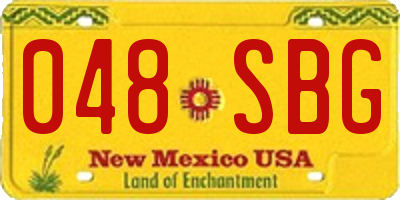 NM license plate 048SBG
