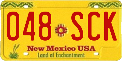 NM license plate 048SCK