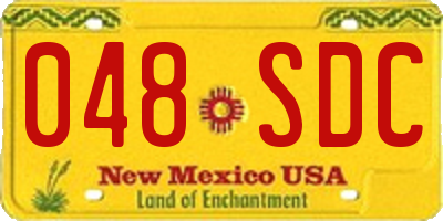 NM license plate 048SDC