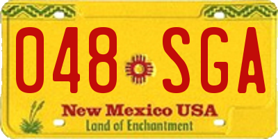 NM license plate 048SGA