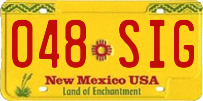 NM license plate 048SIG