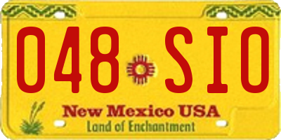 NM license plate 048SIO