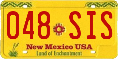 NM license plate 048SIS