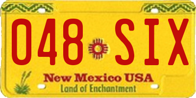 NM license plate 048SIX